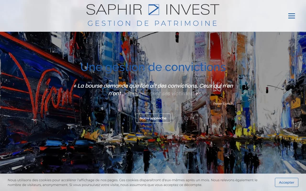 Capture d'écran de Saphir Invest SA