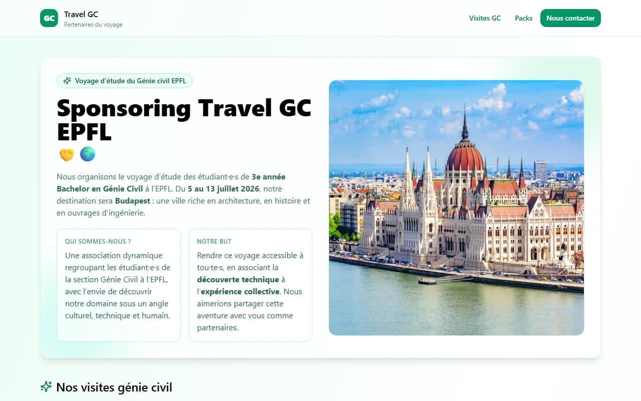 Travel GC Built from scratch, site & identity
